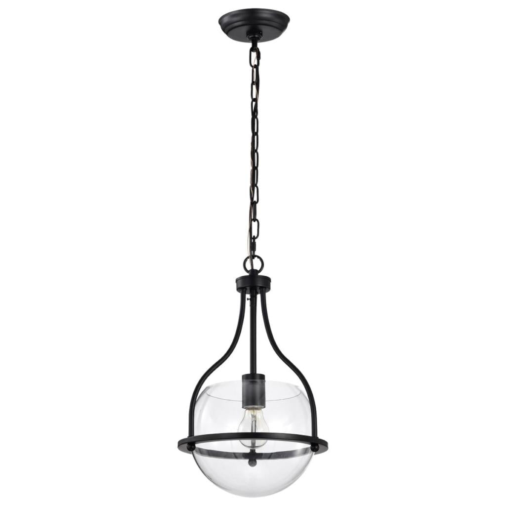 1 Light 60 watt 120 volt Matte Black Pendant 1
