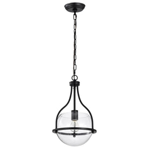 1 Light 60 watt 120 volt Matte Black Pendant 1