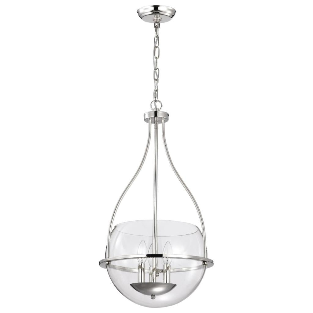 3 Light Polished Nickel Amado Indoor Pendant Light Fixture 1