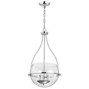 3 Light Polished Nickel Amado Indoor Pendant Light Fixture 1