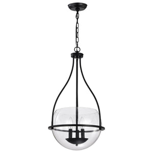 3 Light Matte Black Amado Indoor Pendant Light Fixture 1