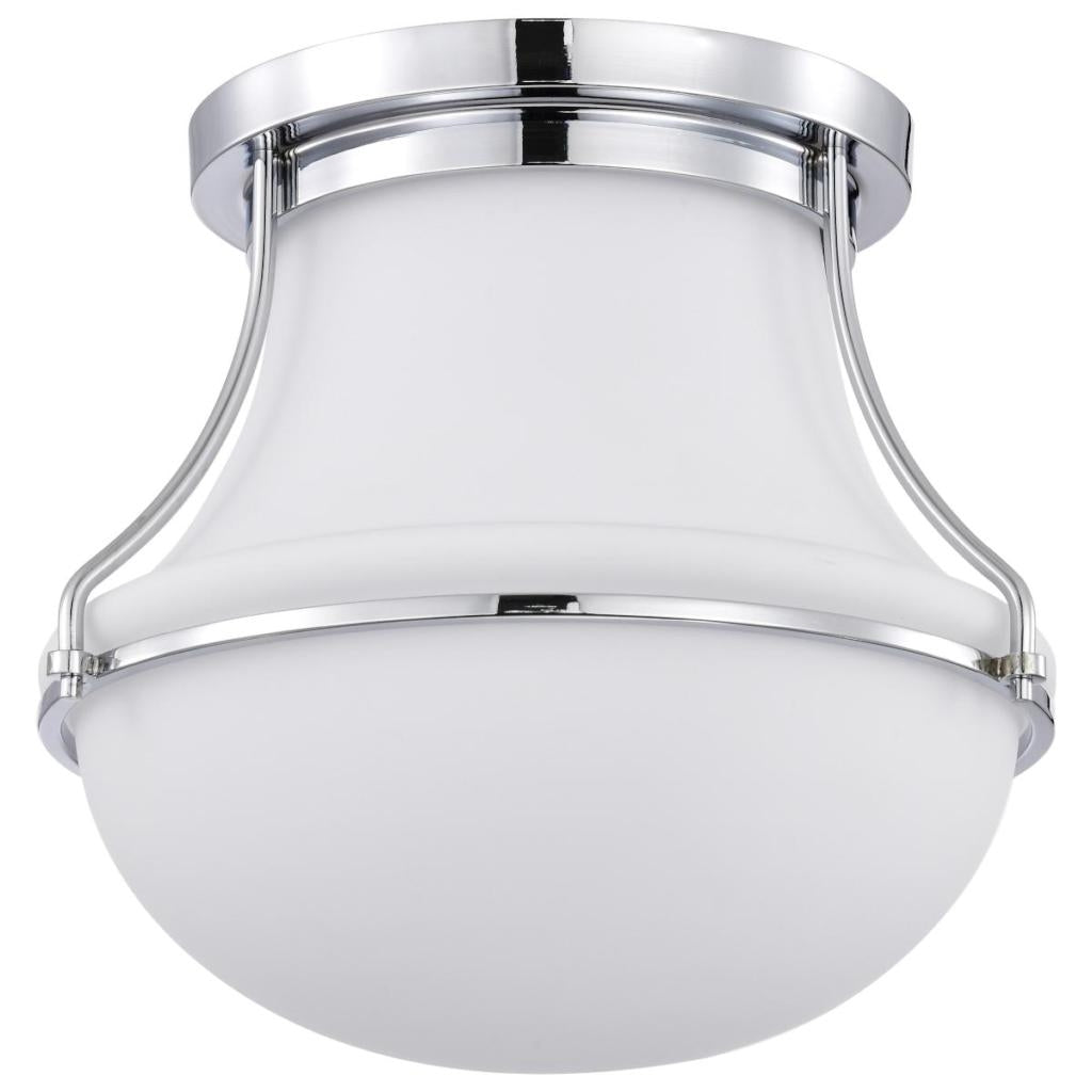 1 Lamp Polished Nickel Valdora Indoor Flush Mount Light Fixture 1