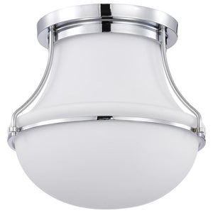 1 Lamp Polished Nickel Valdora Indoor Flush Mount Light Fixture 1