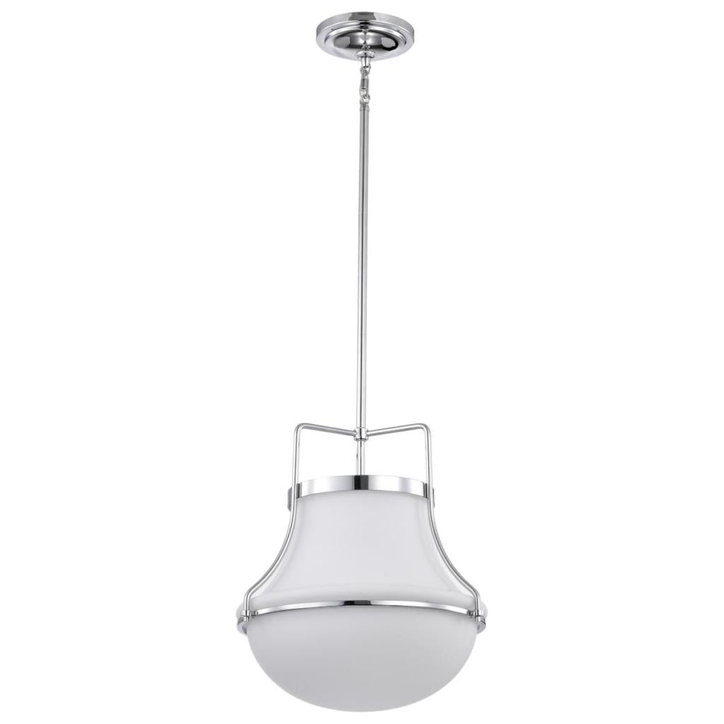 1 Light Polished Nickel Valdora Indoor Pendant Light Fixture 1