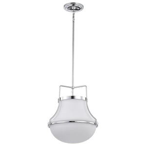 1 Light Polished Nickel Valdora Indoor Pendant Light Fixture 1