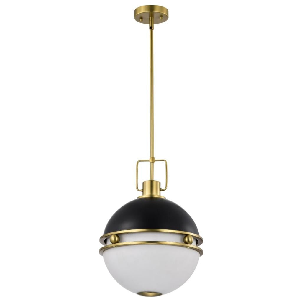 2 Light Matte Black Everton Indoor Pendant Light Fixture 1