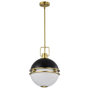 2 Light Matte Black Everton Indoor Pendant Light Fixture 1