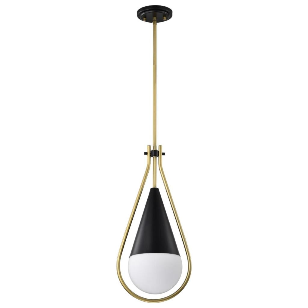 1 Light Matte Black Admiral Indoor Pendant Light Fixture 1
