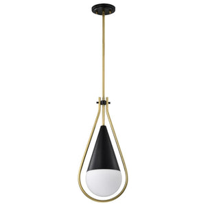 1 Light Matte Black Admiral Indoor Pendant Light Fixture 1