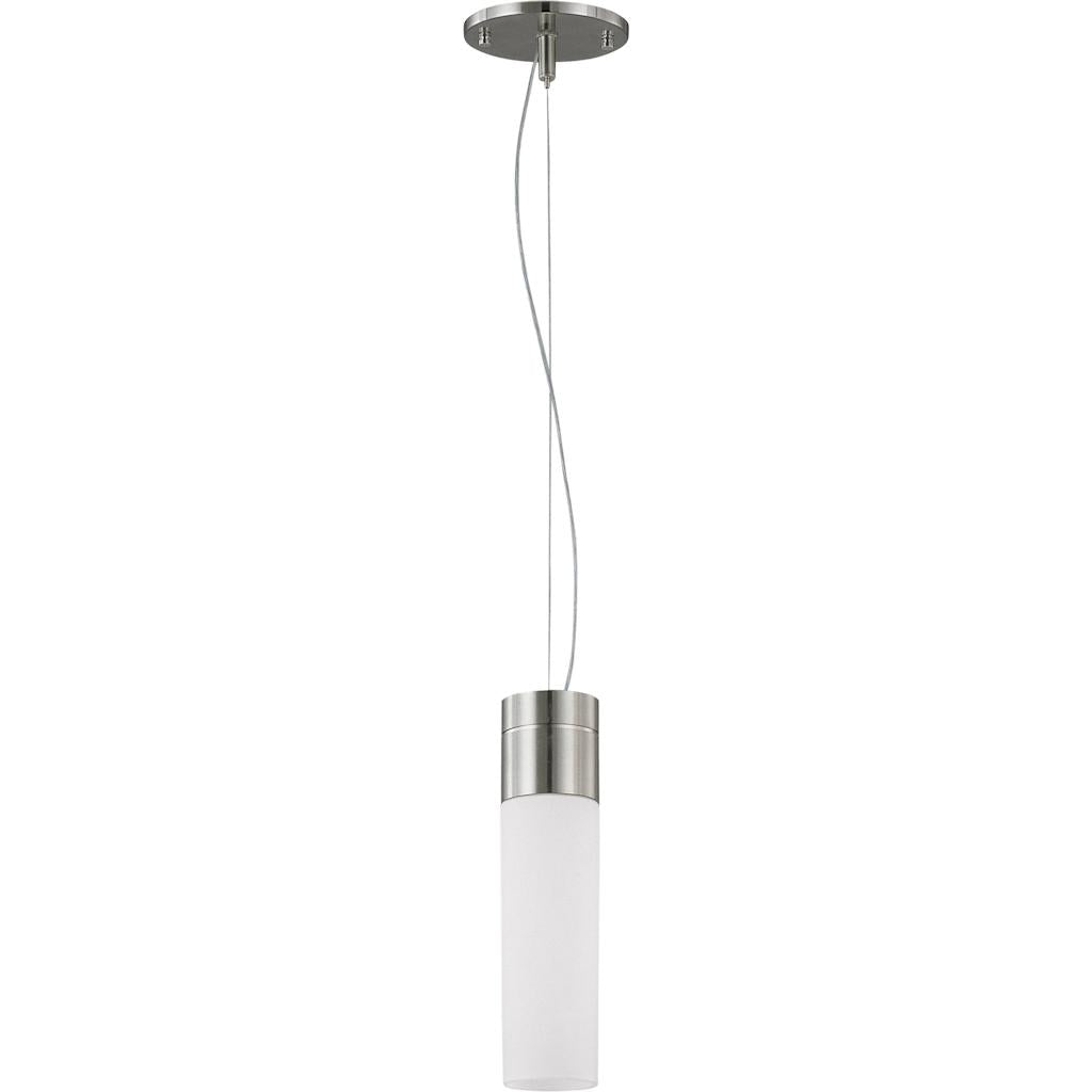 1 Light 12 watt 120 volt 3000K Natural White Brushed Nickel Dimmable LED Mini Pendant Light 1