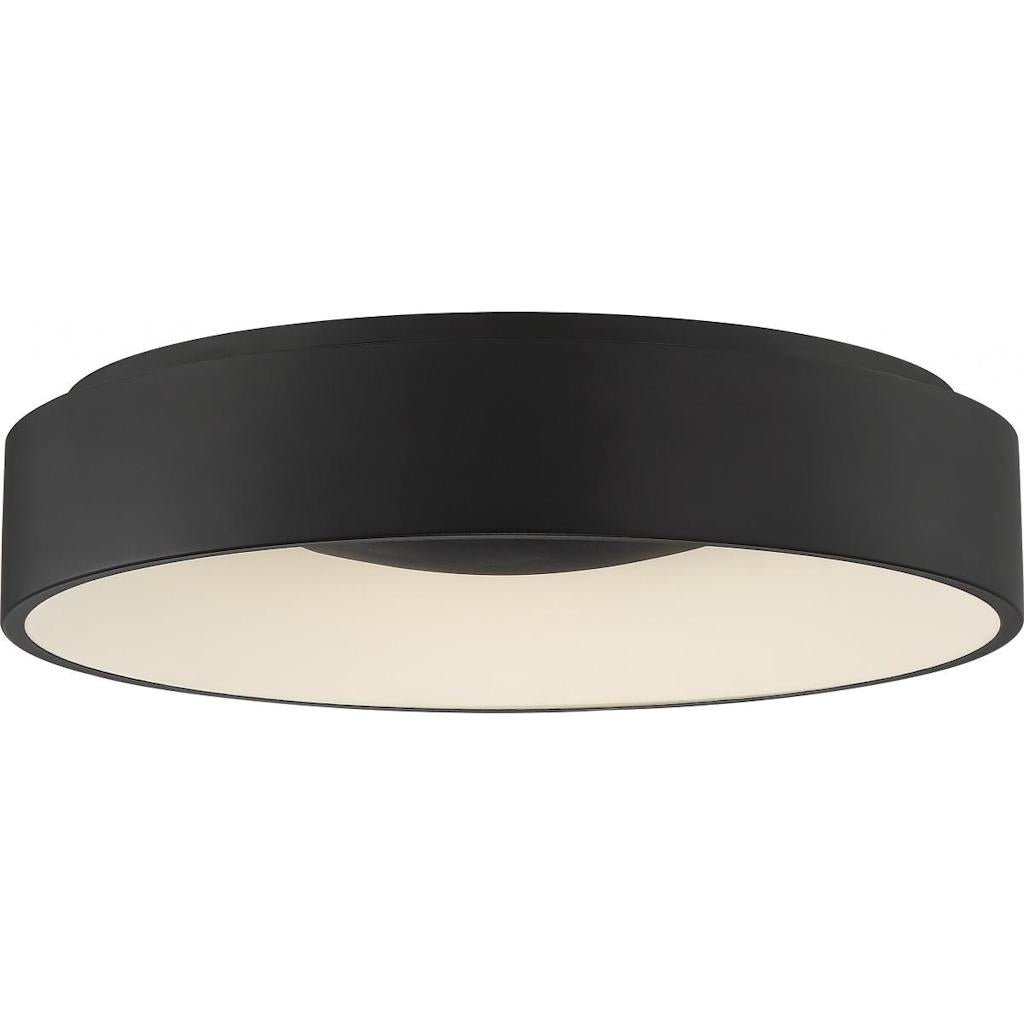 18" 20 watt 120 volt 3000K Natural White Dimmable Black LED Flush Mount 1