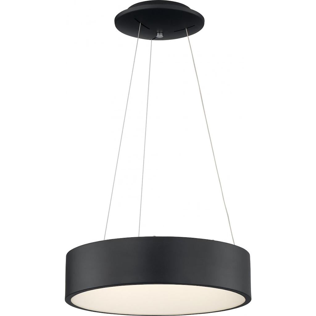 18" 20 watt 120 volt 3000K Natural White Dimmable Black LED Pendant Light 1