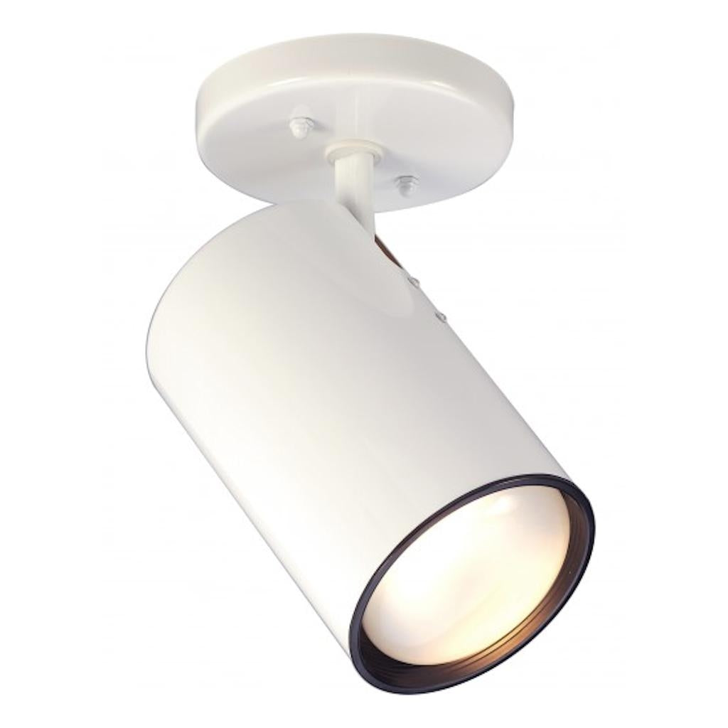 1 Light White Aluminum Straight Cylinder Ceiling Light Fixture 1