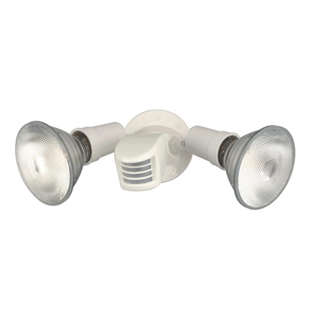10" White Double Adjustable Swivel Flood Light with Motion Sensor 1