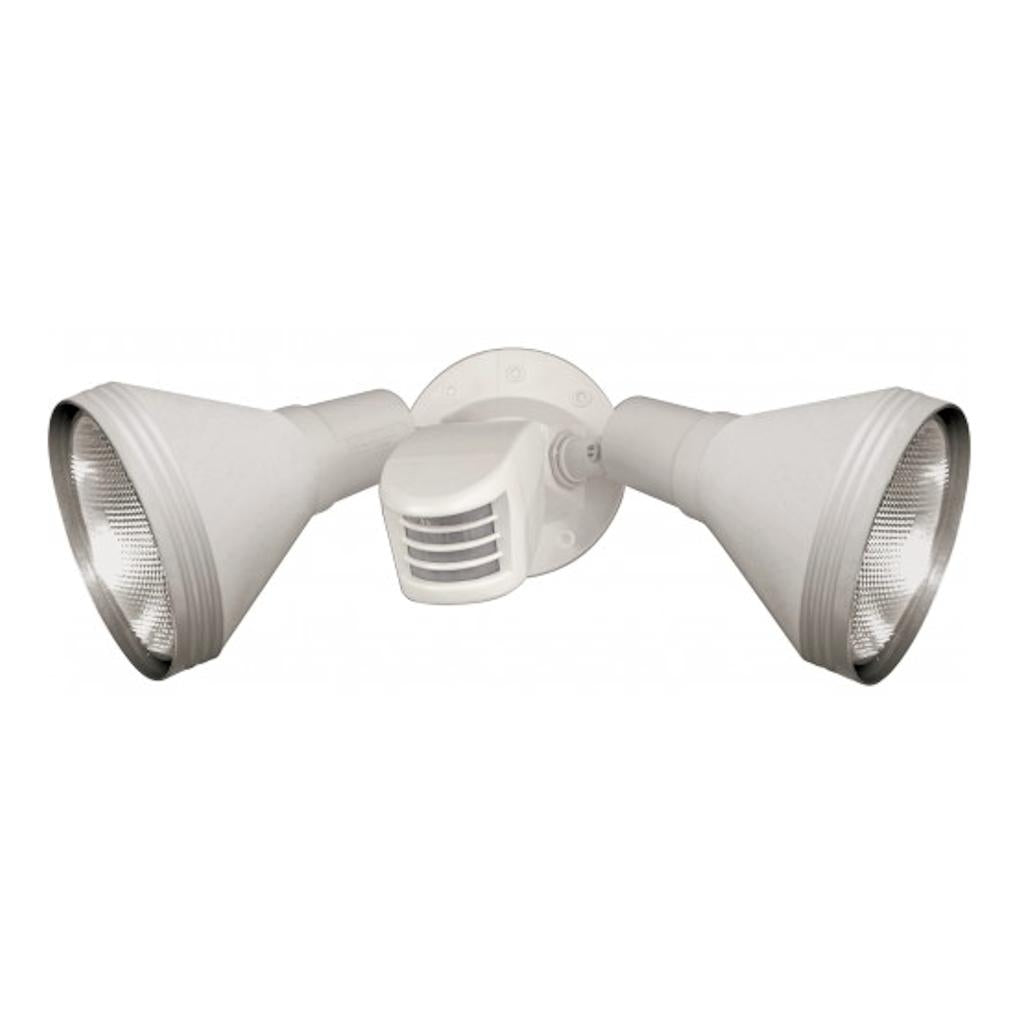 14" White Double Adjustable Swivel Flood Light with Motion Sensor 1
