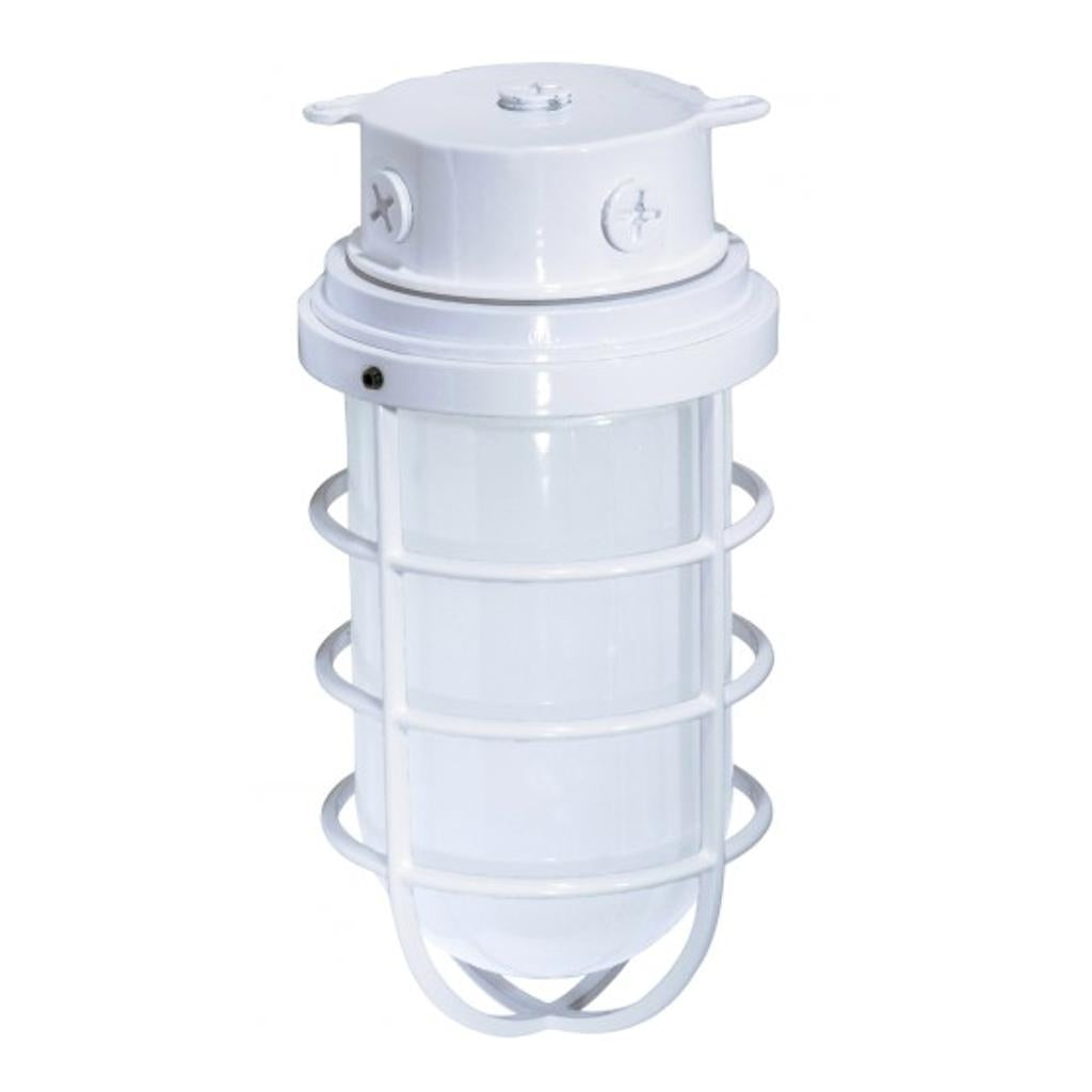 1 Light 11" White Vapor Tight Incandescent Fixture 1