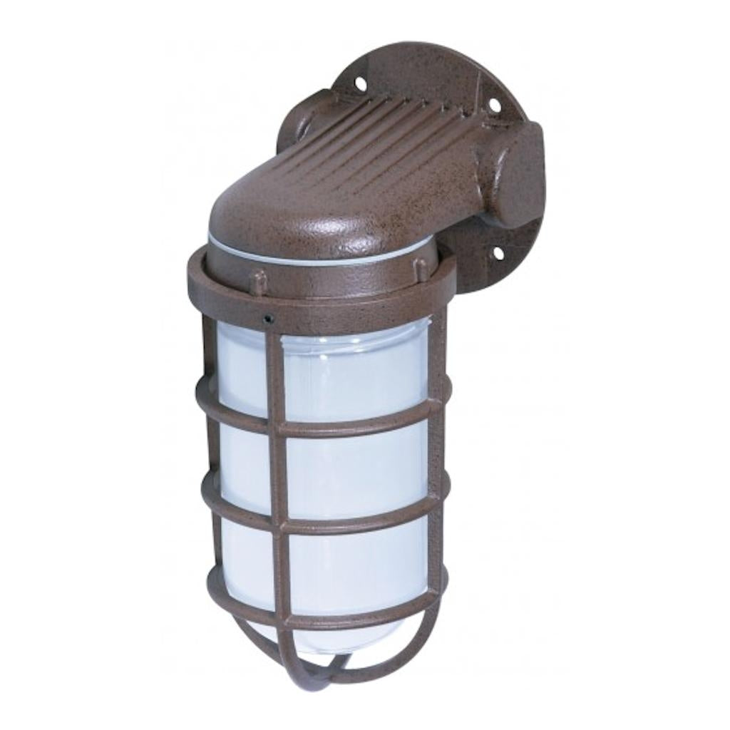 1 Light 9" Old Bronze Wall Mount Vapor Tight Incandescent Fixture 1