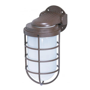 1 Light 11" Old Bronze Wall Mount Vapor Tight Incandescent Fixture 1
