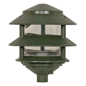 1 Light 3 Tier 7" Green Post Lantern Light Fixture 1
