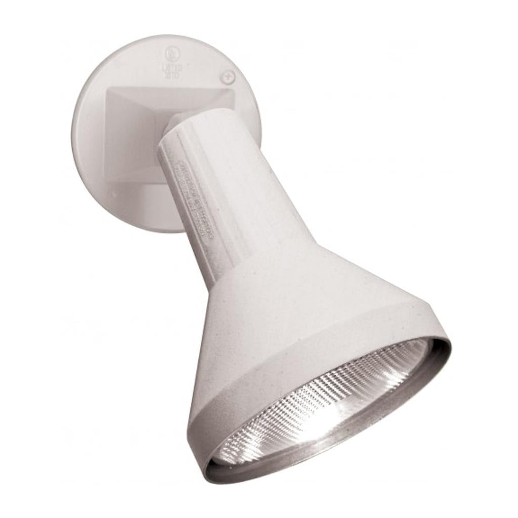 8" White Single Adjustable Swivel Flood Light 1