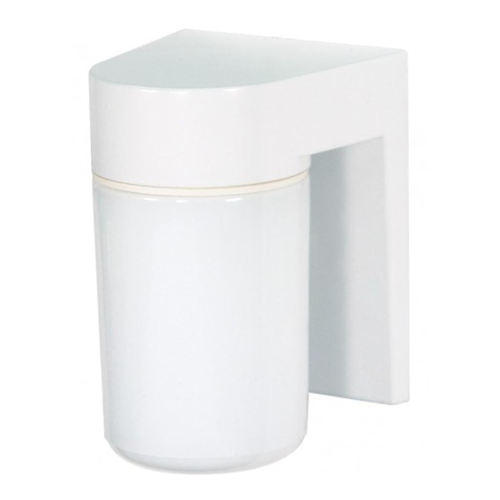 1 Light White Glass Cylinder Wall Light Fixture 1