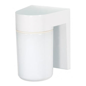 1 Light White Glass Cylinder Wall Light Fixture 1