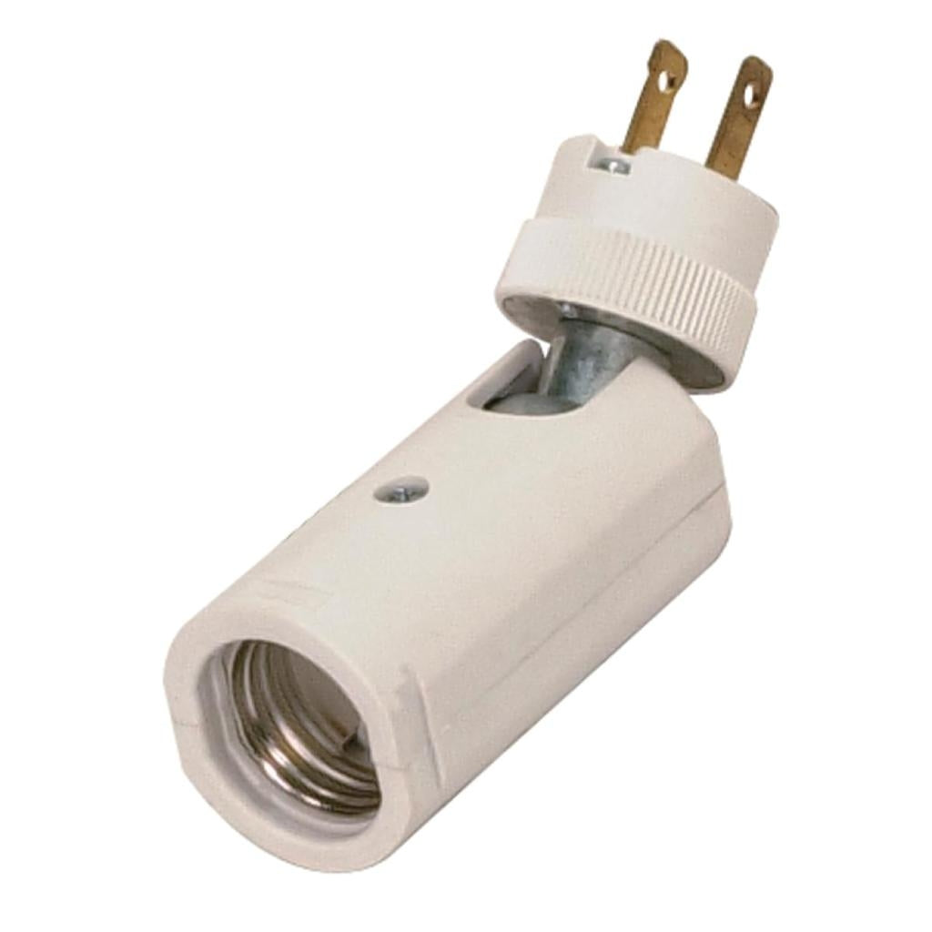 Single Light Rotatable Head White Plug in Adaptor 1