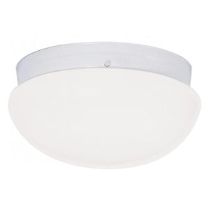2 Light 12" White Mushroom Glass Shade Ceiling Light Fixture 1