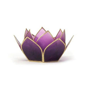 Tanzanite Mini Gemstone Lotus Tea Light Candle Holder 1