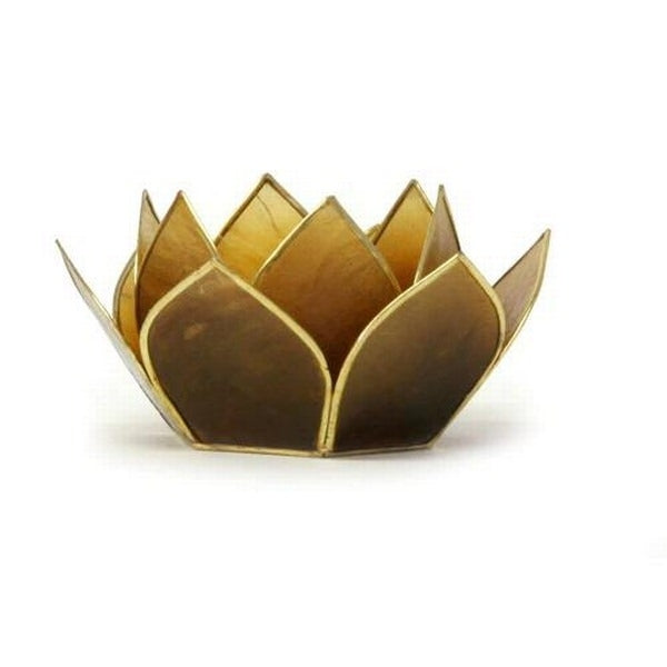 Topaz Mini Gemstone Lotus Tea Light Candle Holder 1