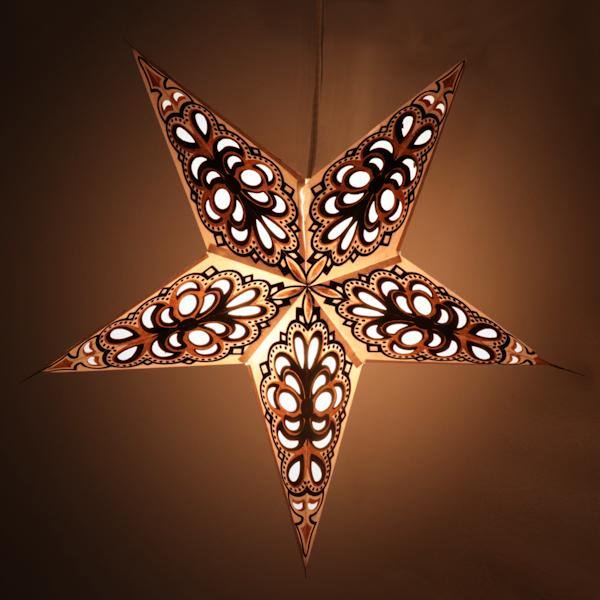 24" Black Velvet Paper Star Light 3