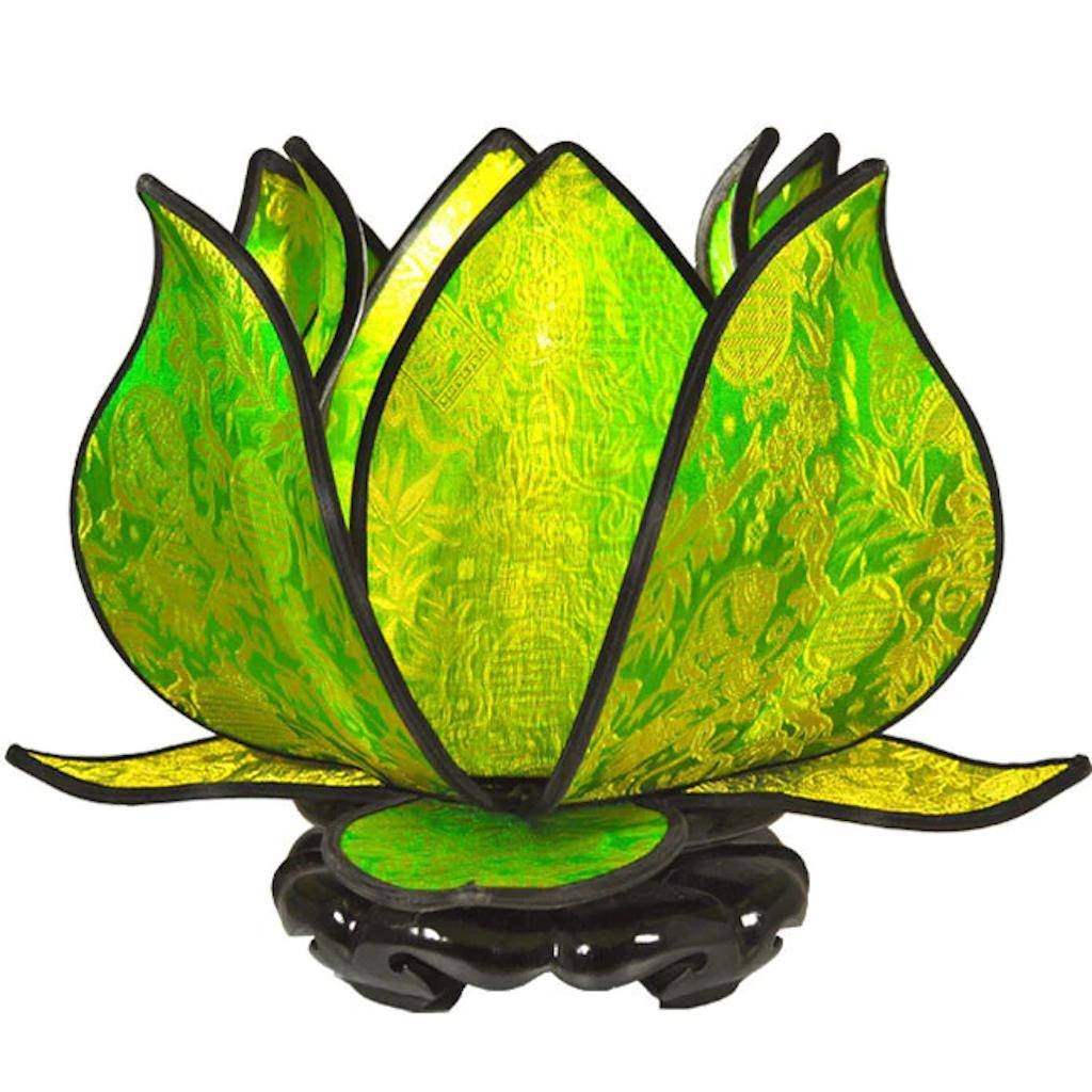 12" Lime Baby Blooming Lotus Lamp 1