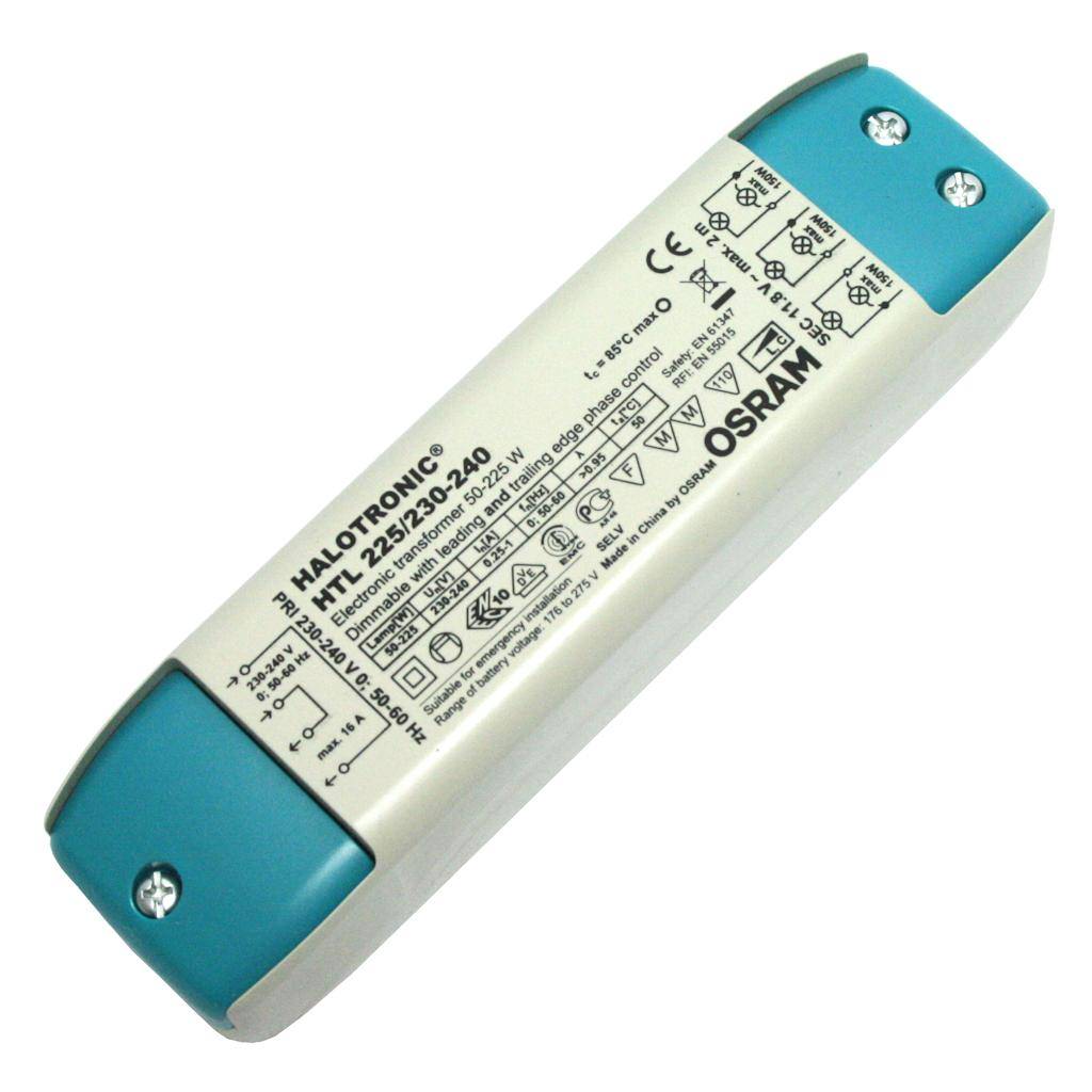 50-225 watt 230/240 volt Dimmable Halogen Transformer 1