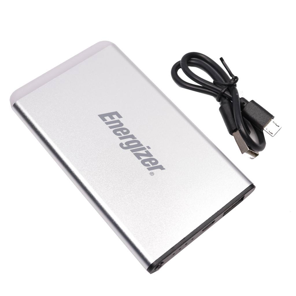 3000 mAh Silver Metal USB Port Portable Charger 1