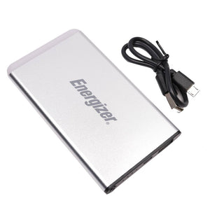 3000 mAh Silver Metal USB Port Portable Charger 1