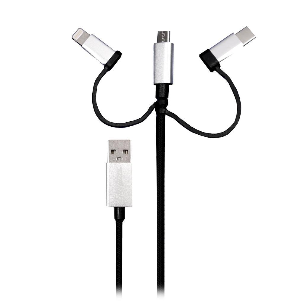 6' 3-In-1 Sync and Charge USB Cable 1