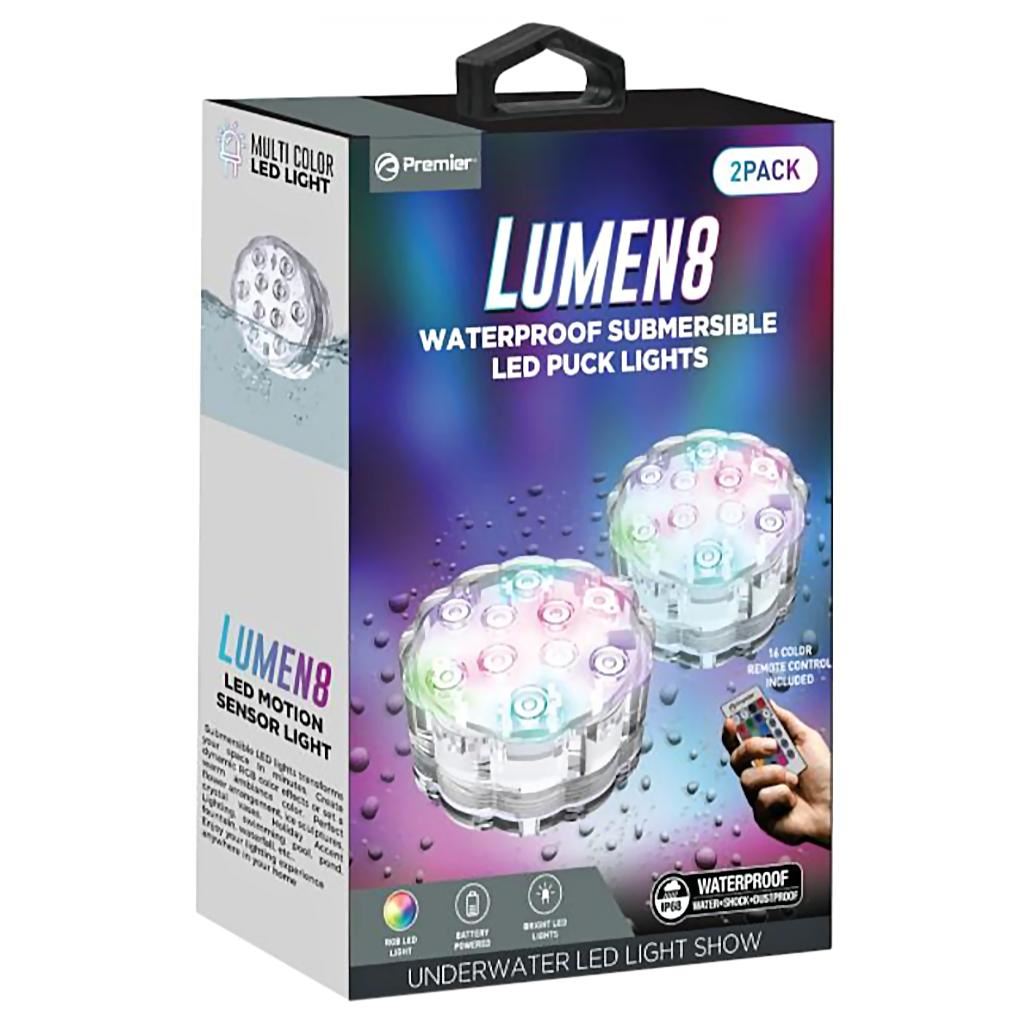 16 Colors Multi-Color Puck Light and Remote (2 pack) 1