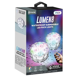 16 Colors Multi-Color Puck Light and Remote (2 pack) 1