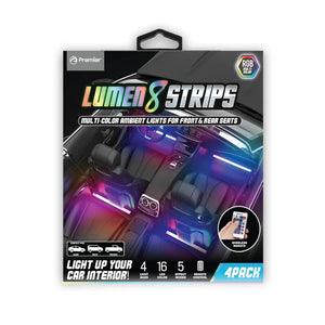 16 Color 5 Mode LED Interior Car Light with Remote (4 Pack) 1