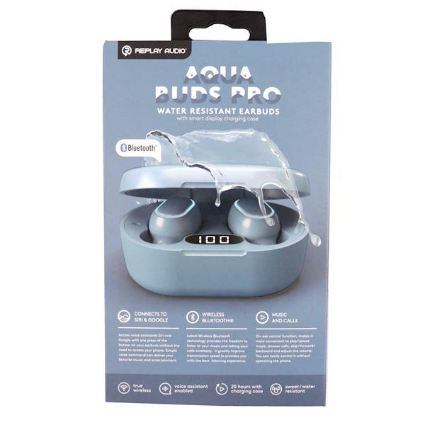 Aqua Blue Charging Case Wireless Earbuds 4
