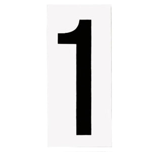 "1" Black numbers on White Background  Address Numbers (10 Pack) 1