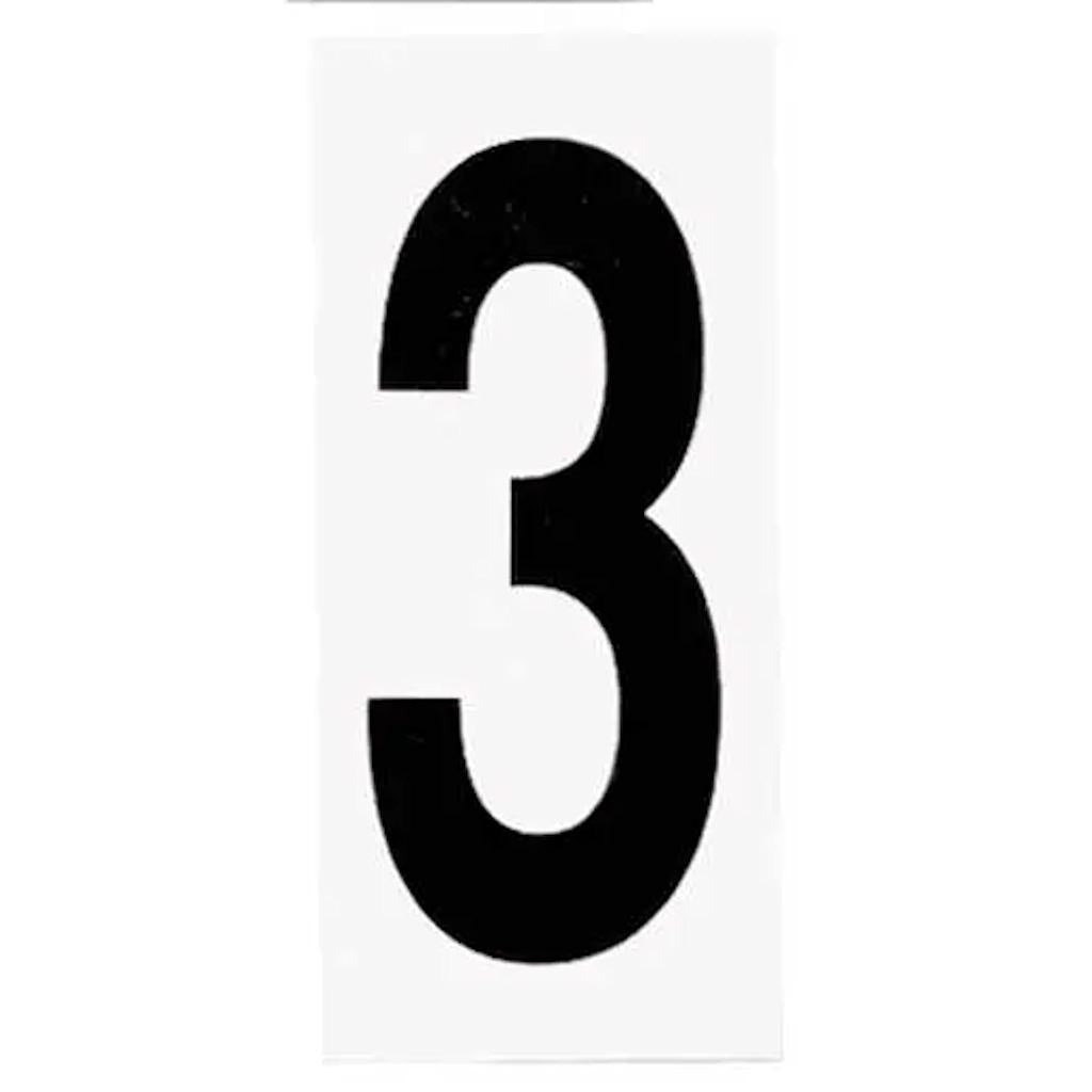 "3" Black numbers on White Background Address Numbers (10 Pack) 1