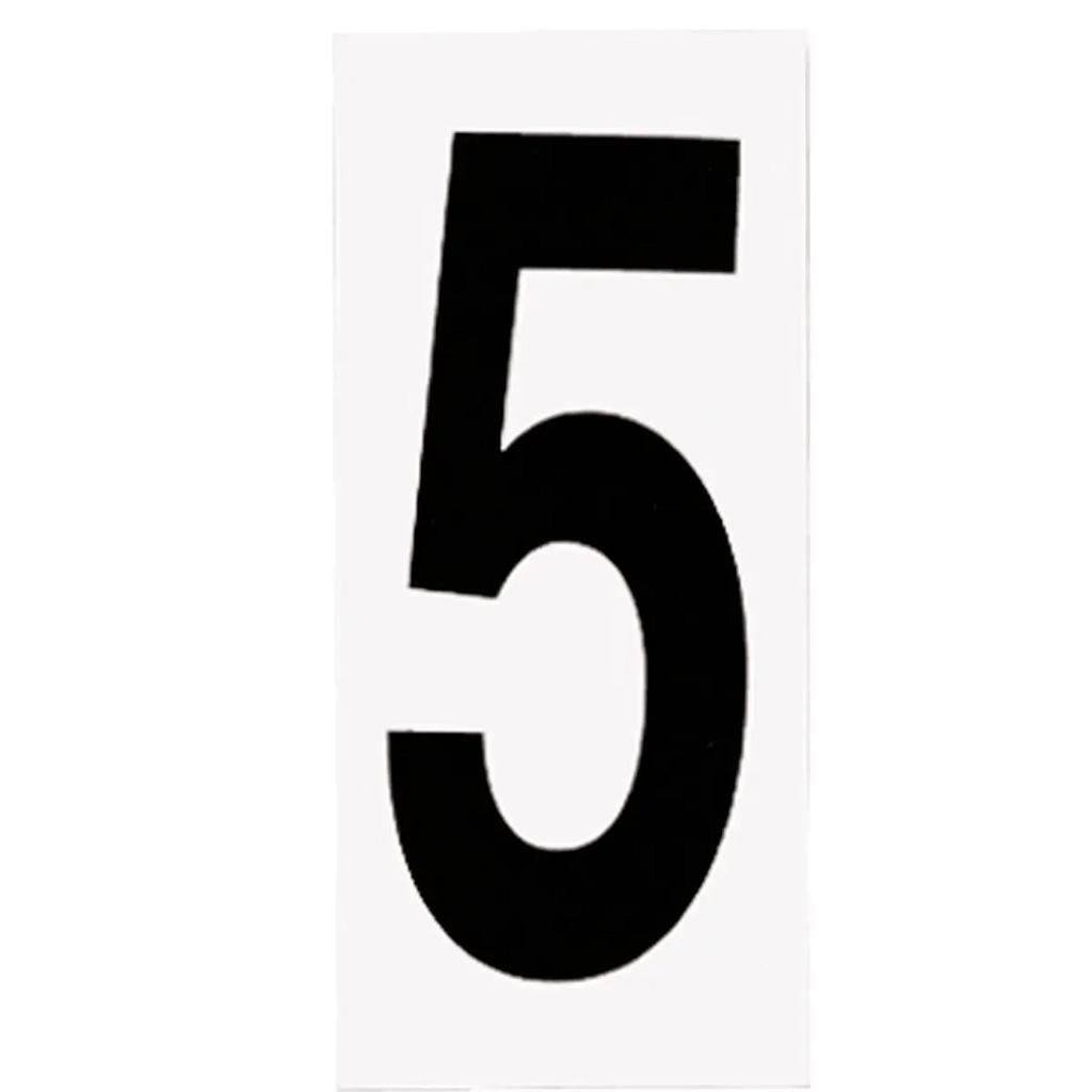 "5" Black numbers on White Background Address Numbers (10 Pack) 1