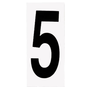 "5" Black numbers on White Background Address Numbers (10 Pack) 1