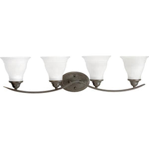 4 Light 120 volt Antique Bronze Vanity Etched Glass Light Fixture 2
