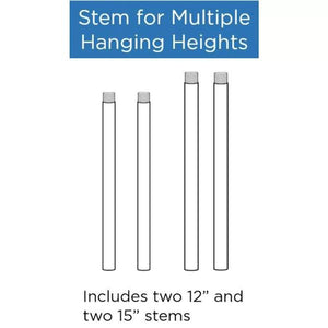 Antique Bronze Two 12-inch and Two 15-inch Stem Extension Kit 2
