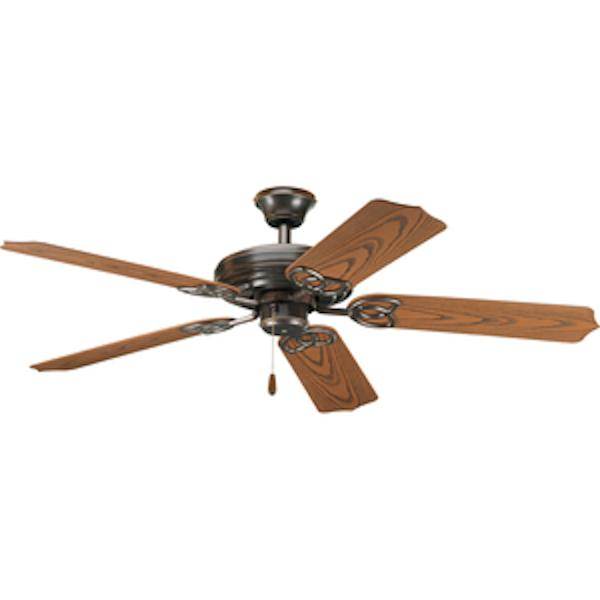 52" Antique Bronze 5 Oak Blade Indoor/Outdoor Ceiling Fan 1