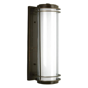 2 Light Oil Rubbed Bronze with Outer clear/Inner White Opal Glass Penfield Wall Light Fixture 1