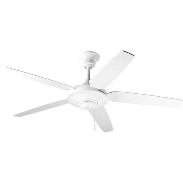 54" White 5 Blade Ceiling Fan 1
