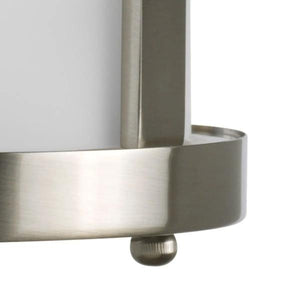 1 Light Brushed Nickel Distressed Glass with Etched Shade Pendant Light Fixture 3